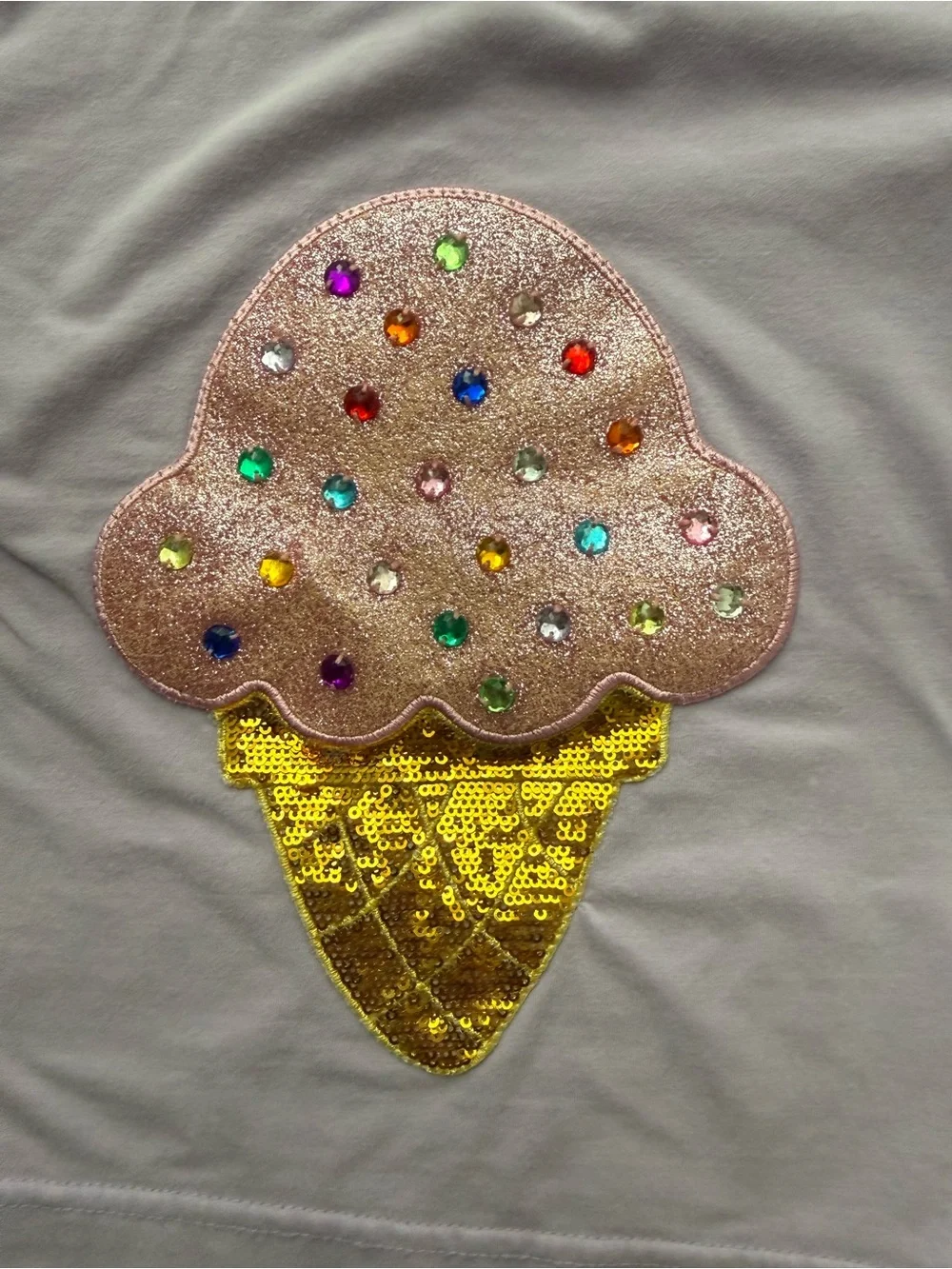 Lola + The Boys Lilac Short-Sleeve Tee with Sequin Ice Cream